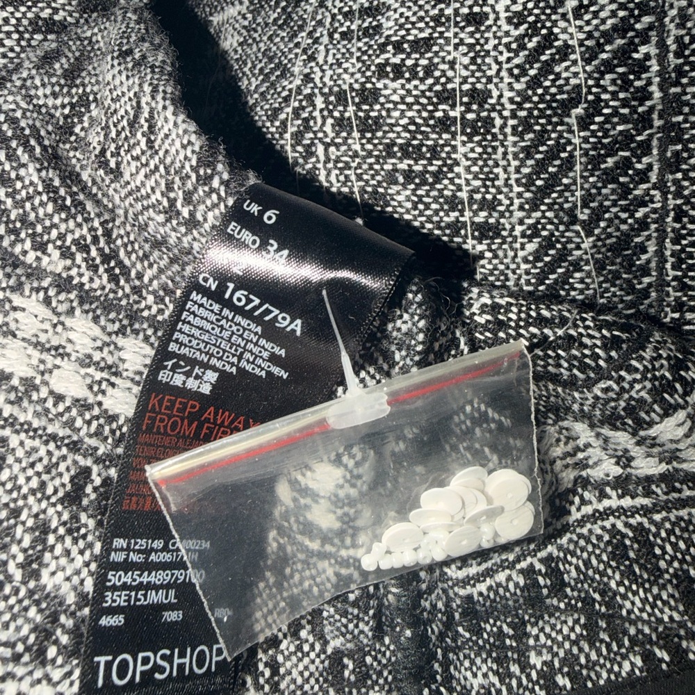Topshop Black and Blue Embroidered Mini Dress- like new!! - Picture 5 of 9